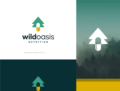 WildOasis Nutrition 3d branding design graphic design illustration logo logo design minimalist vector