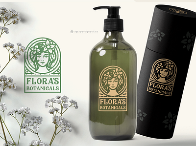 Flora's Botanical 3d branding design illustration logo logo design minimalist vector