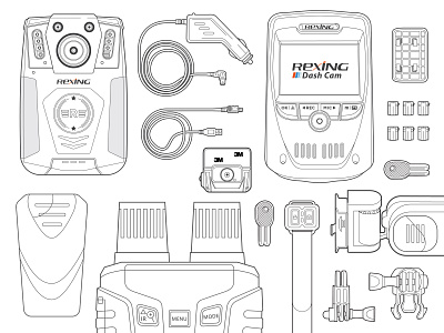 Rexing Line Illustration