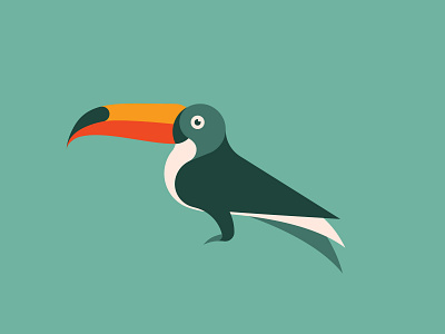 Toucan 2d animal bird design fly graphic illustration illustrator logo nature simple toucan vector