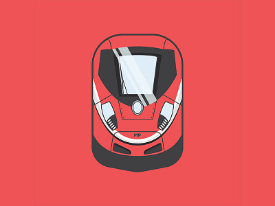Trains: Bullet 2d bullet city design illustration illustrator photoshop rails simple trains