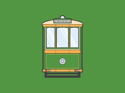 Trains: Tram 2d city design illustration illustrator photoshop rails simple trains