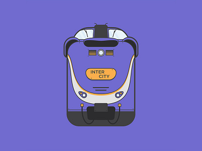 Trains: Inter City 2d bullet city design illustration illustrator photoshop rails simple trains