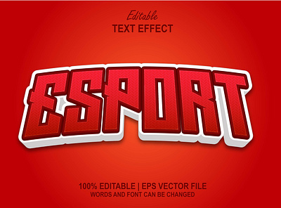 Esport Editable Text Effect 3D Template 3d add on editable esport font effect game gaming graphic design layers style lettering mockup template text effect typography