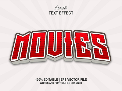 Movies Text Effect 3D Style Template