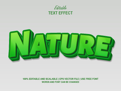 Text Effect Nature Mockup 3D Style 3d 3d mockup 3d text effect earth font effect graphic design green layer styles mockup nature template text effect