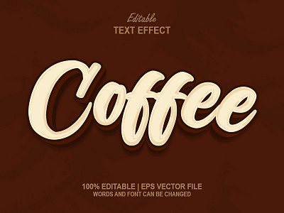 Text Effect Coffee Mockup 3D Style by Navy Graphic on Dribbble