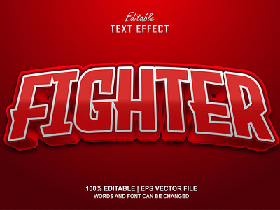 Text Effect Fighter Esport Mockup 3D Style by Navy Graphic on Dribbble