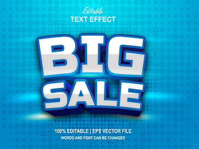 Big Sale Text Effect Style 3D