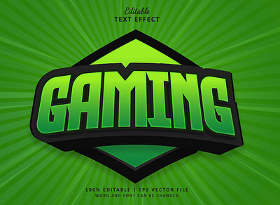 Text Effect Gaming Mockup 3D Style Logo Gaming 3d 3d mockup 3d text effect font effect gaming logo mockup template text effect