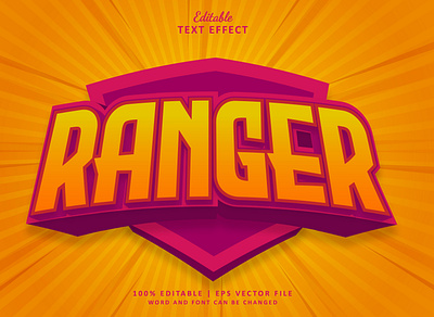 Text Effect Ranger Mockup 3D Style Logo Gaming 3d 3d mockup 3d text effect branding font effect gaming logo mockup template text effect