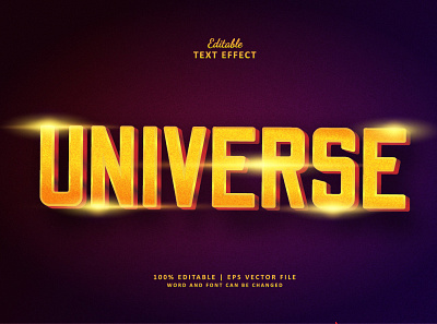 Text Effect Universe Style Cinematic 3d mockup 3d text effect font effect galaxy logo mockup movie poster multiverse template text effect universe