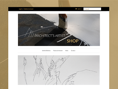 Shopify Design Mockup design ecommerce fine art landing page shopify web web design web development