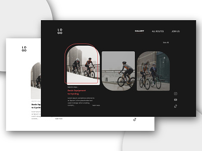 Landing Page for Cycling - UI Design branding cycling design graphic design landing page mobile app motion graphics populer simple simple design simple web design trending ui ui design ux web design