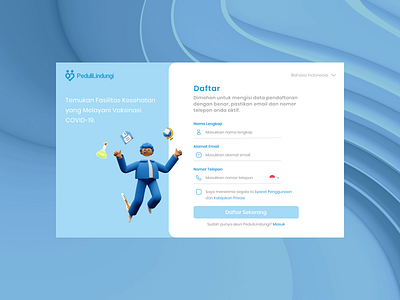 PeduliLindungi - Sign Up - App Design