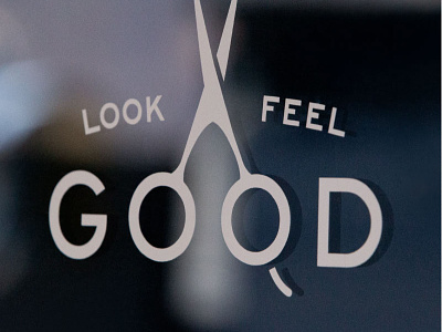 Barbershop Vinyl Window Decal arkansas branding design flat hunter oden lockup typography vector vintage