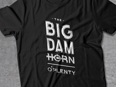 The Big Dam Horn O'Plenty hunter oden identity logo