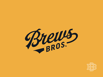 Brews Brothers Script Lockup arkansas beer flat hunter oden lockup logo script typography vintage
