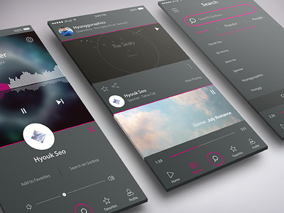 Music Application Concept app application concept gui interface iphone mobile mock up music search ui ux