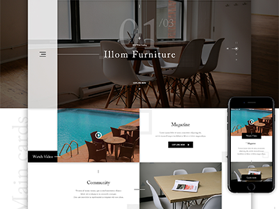 Illom furniture website renewal app application design graphic mobile mockup redesign renewal ui ux