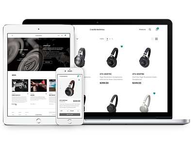 Audio Technica Website Renewal Concept Design