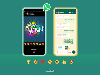 WhatsApp - Quick reaction to status