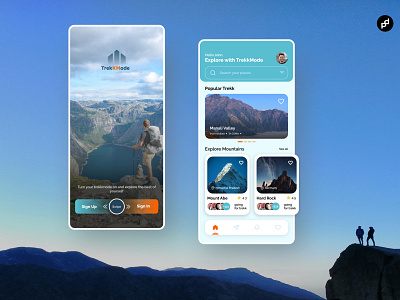 Hiking app adventure app app design app screens design hiking hiking app travel travelling app trekking ui design ui ux ux design