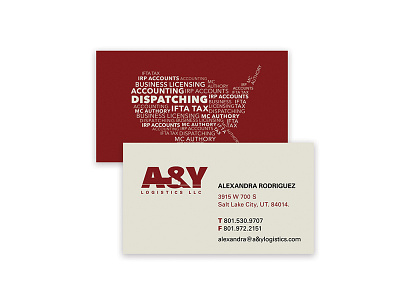 A&Y Logistics Business Cards