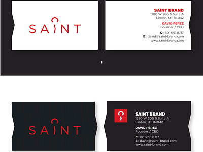 Saint Logo - Business Cards Design barber branding identity design logo design salt lake city utah