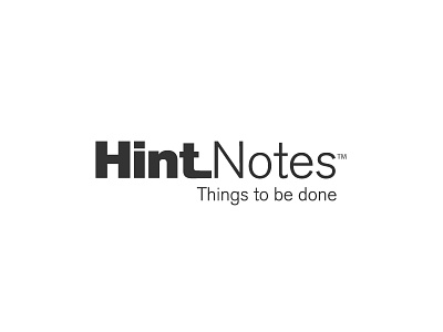 Hint Notes Identity Design B&W