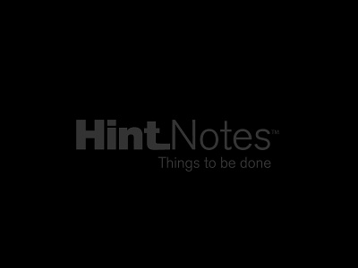 Hint Notes identity design B&G