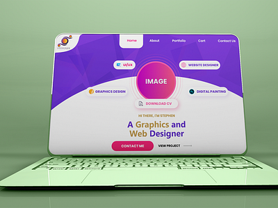 Portfolio Landing Page branding graphic design logo ui