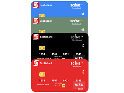 Debit card design (Scotiabank) bank banking branding credit credit card debit debit card design finance financial illustration invest logo personal portfolio ui ux vector website