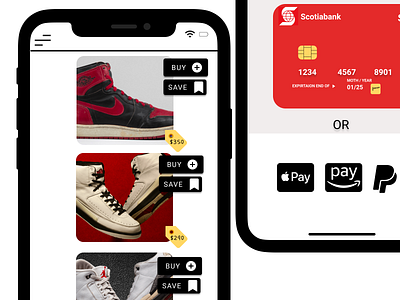 Sneaker shopping app design