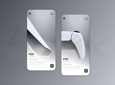 PS5(PlayStation 5) App Ui Design app graphic design playstation 5 ps5 ui