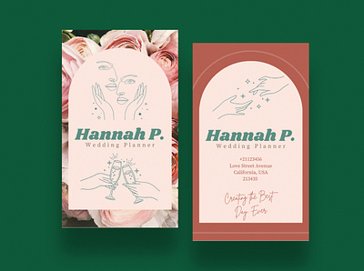 Business Card business card canva design graphic design layout print template wedding planner