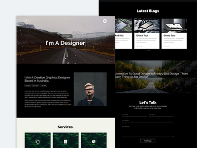 Creative Personal Website bootstrap clean creative design designer fresh new personal portfolio resume typography vcard web webdesign work
