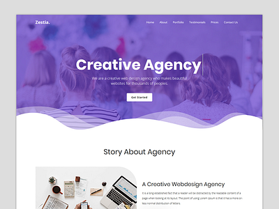 Creative Agency WIP bootstrap create design portfolio typography web