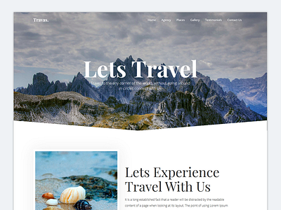 Travas  - Travel agency landing page