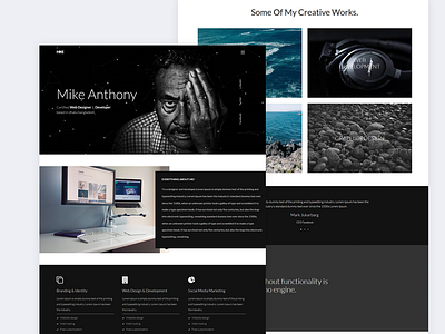 Mike Personal Portfolio Template creative design designer personal portfolio resume vcard web webdesign