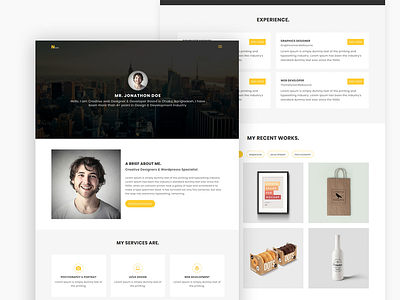 Nion - Super Professional Personal Portfolio Template clean creative designer fresh landing personal portfolio resume ui vcard webdesign work