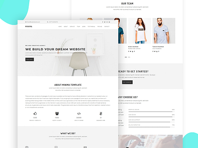 Minima - Minimal Onepage Agency Template clean design designer fresh minimal new web webdesign