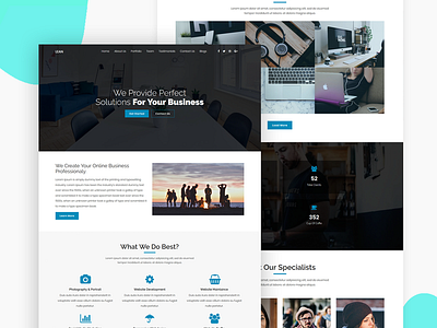 Lean One Page Multipurpose Template bootstrap clean creative design fresh new web webdesign