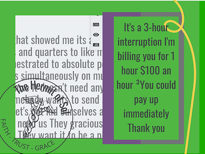 Interrupting for $100 billing branding digital stationary theives