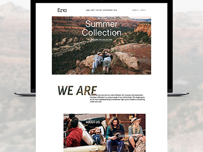 Ezra apparel digital fashion skate web design website