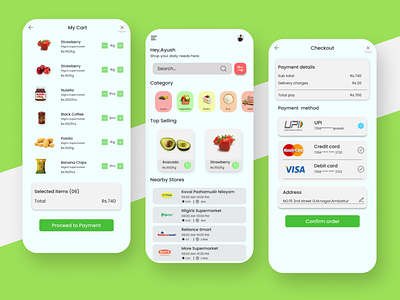 Groffers - The Grocery Shopping design typography ui ux