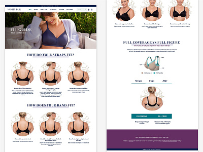 Vanity Fair: Fit Guide - Desktop design landing page product design ui web web design web site