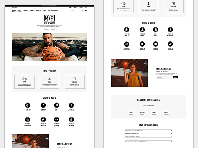 Spalding: MVP Rewards - Desktop design landing page product design ui web web design web site
