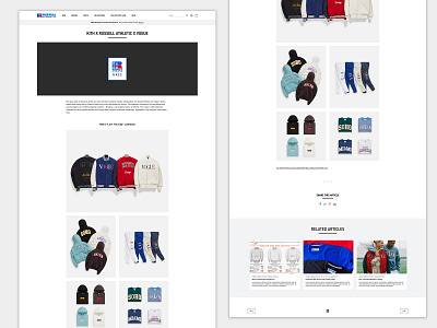Russell Athletic: Blog Article - Desktop design product design ui web web design web site