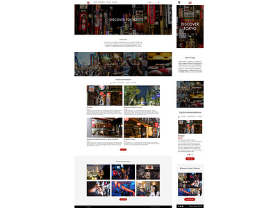 Travel Tokyo Design landing page ui web web design